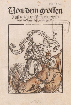Titelblatt von Thomas Murners Satire auf Luther aus dem Jahr 1522